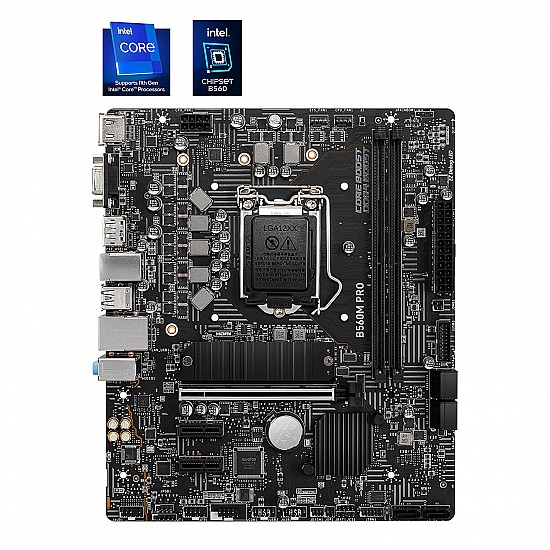 MSI B560M PRO-VDH Wi-Fi Micro-ATX Gaming Motherboard 10th/11th Gen Intel Core