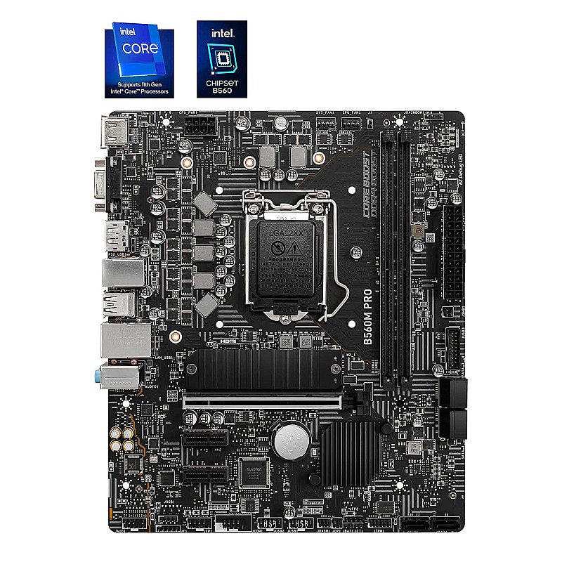 MSI B560M PRO-VDH Wi-Fi Micro-ATX Gaming Motherboard 10th/11th Gen Intel Core