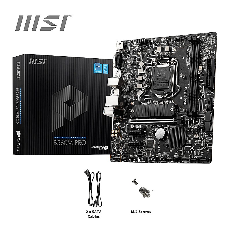 MSI B560M PRO-VDH Wi-Fi Micro-ATX Gaming Motherboard 10th/11th Gen Intel Core