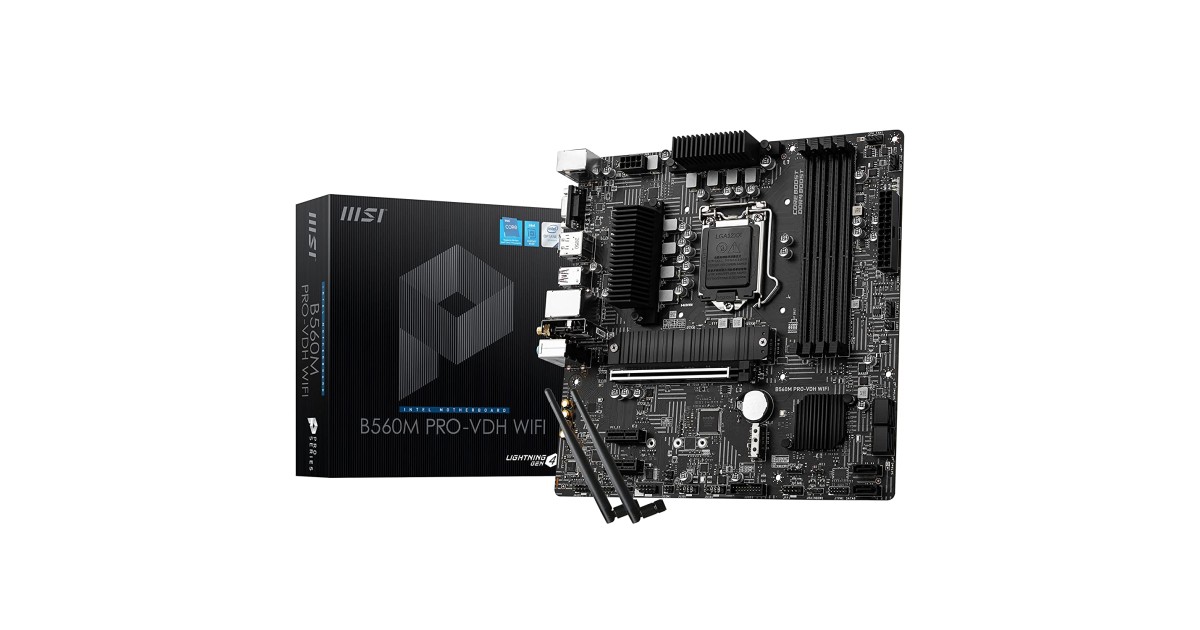 MSI B560M PRO-VDH Wi-Fi Micro-ATX Gaming Motherboard 10th/11th Gen