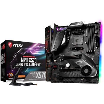 MSI Components MPG X570 Gaming PRO Carbon Wi-Fi Motherboard (AMD AM4, DDR4, PCIe 4.0, SATA 6Gb/s, m.2, USB 3.2 Gen 2, AX Wi-Fi 6, HDMI, ATX)