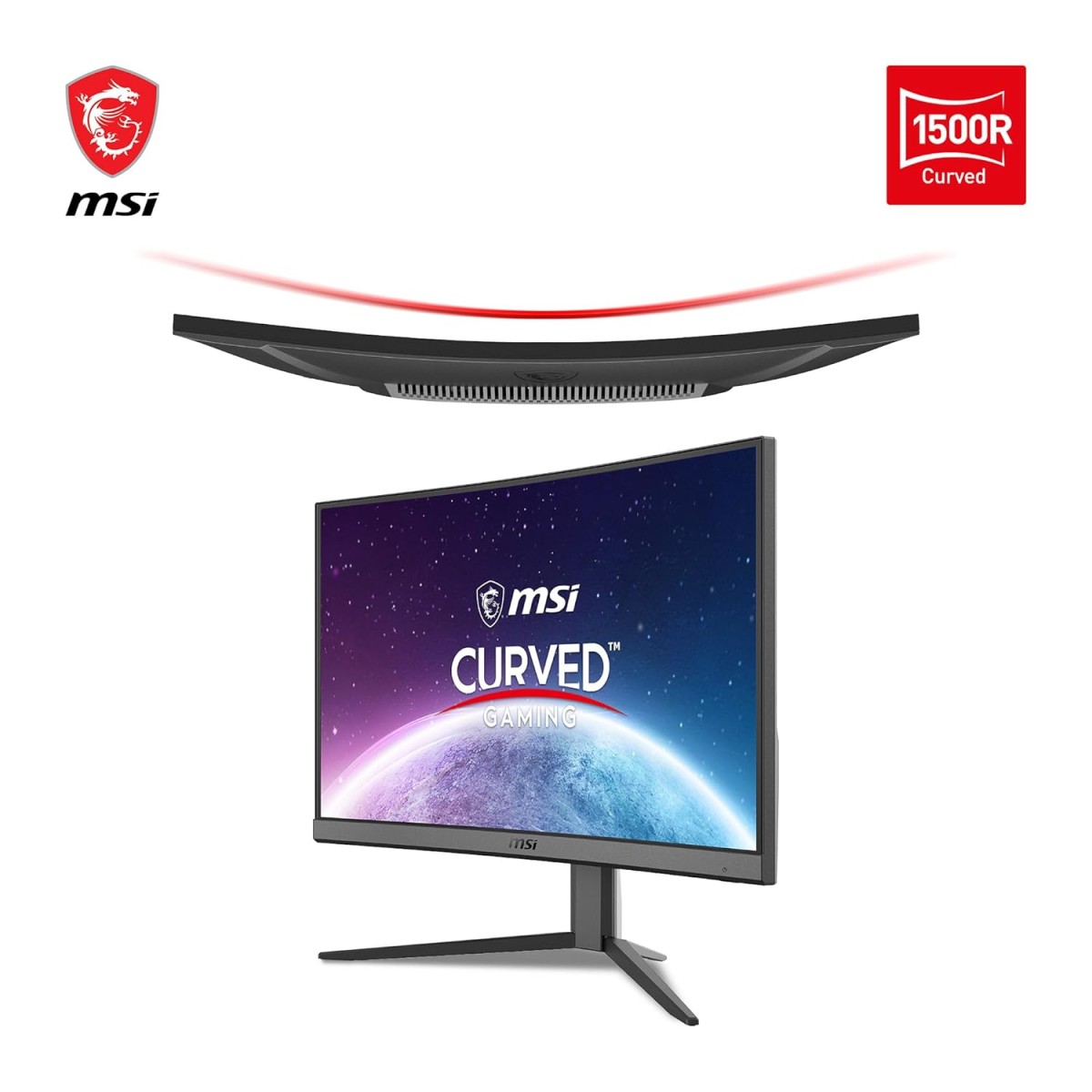 MSI G24C4 E2 24-Inch Full HD Curved Gaming Monitor - Professional VA Panel with 180Hz Refresh Rate, 1ms Response Time, 1500R Curvature, VESA Mount (Black) MSI G24C4 E2 24-Inch Full HD Curved Gaming Monitor - Professional VA Panel with 180Hz Refresh Rate, 1ms Response Time, 1500R Curvature, VESA Mount (Black)