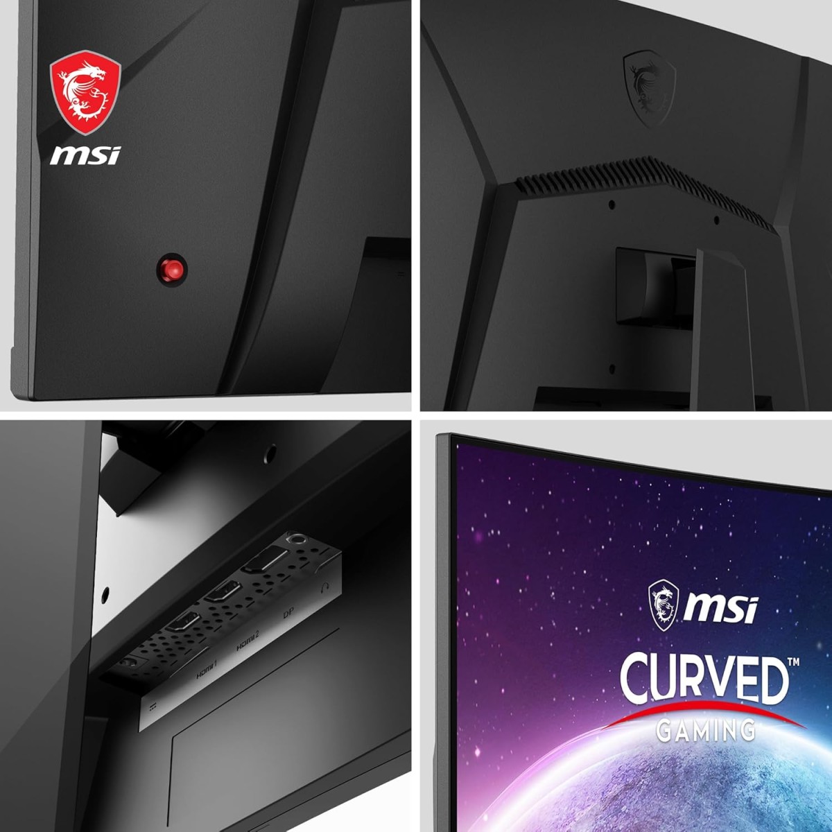 MSI G24C4 E2 24-Inch Full HD Curved Gaming Monitor - Professional VA Panel with 180Hz Refresh Rate, 1ms Response Time, 1500R Curvature, VESA Mount (Black) MSI G24C4 E2 24-Inch Full HD Curved Gaming Monitor - Professional VA Panel with 180Hz Refresh Rate, 1ms Response Time, 1500R Curvature, VESA Mount (Black)