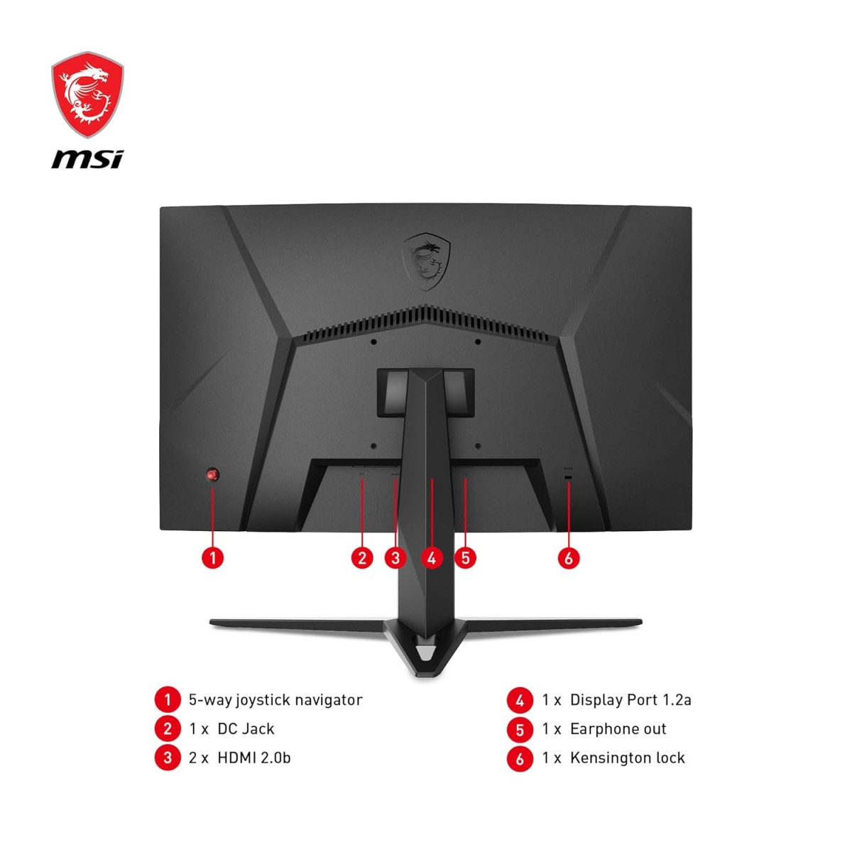 MSI G24C4 E2 24-Inch Full HD Curved Gaming Monitor - Professional VA Panel with 180Hz Refresh Rate, 1ms Response Time, 1500R Curvature, VESA Mount (Black) MSI G24C4 E2 24-Inch Full HD Curved Gaming Monitor - Professional VA Panel with 180Hz Refresh Rate, 1ms Response Time, 1500R Curvature, VESA Mount (Black)