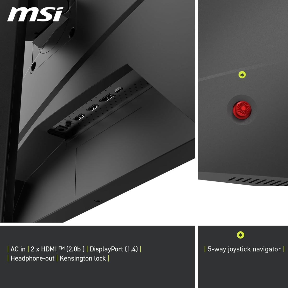 MSI MAG 275F 27 Inch FHD Gaming Monitor - 1920 x 1080 Rapid IPS Panel, 180 Hz / 0.5ms (GtG, Min.),115% sRGB Colour Gamut, Frameless Design, HDR Ready - DisplayPort 1.4, HDMI™ MSI MAG 275F 27 Inch FHD Gaming Monitor - 1920 x 1080 Rapid IPS Panel, 180 Hz / 0.5ms (GtG, Min.),115% sRGB Colour Gamut, Frameless Design, HDR Ready - DisplayPort 1.4, HDMI™