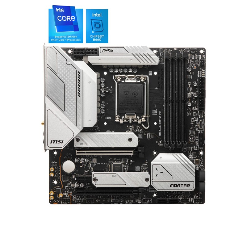 MSI MAG B660M Mortar DDR4 Motherboard Micro-ATX-Supports Intel 12th Gen Core Processors Motherboard