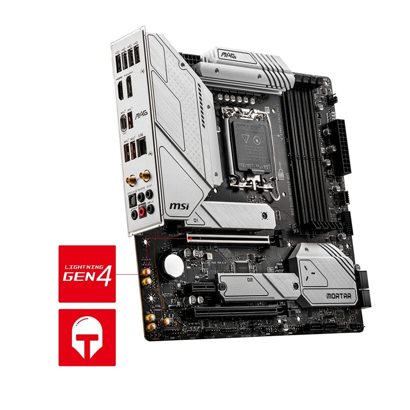 MSI MAG B660M Mortar DDR4 Motherboard Micro-ATX-Supports Intel 12th Gen Core Processors Motherboard