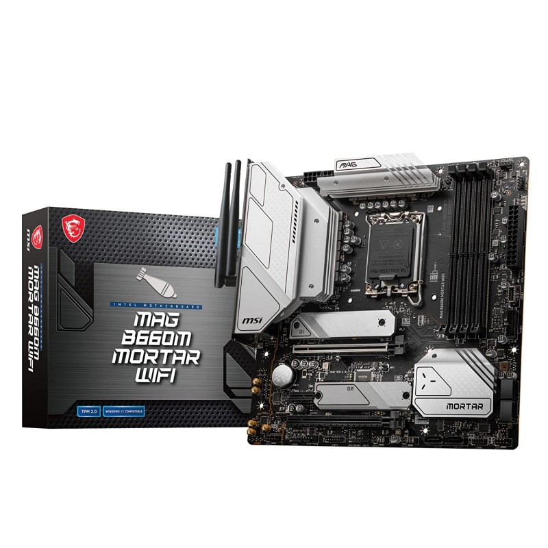 MSI MAG B660M Mortar DDR4 Motherboard Micro-ATX-Supports Intel 12th Gen Core Processors Motherboard