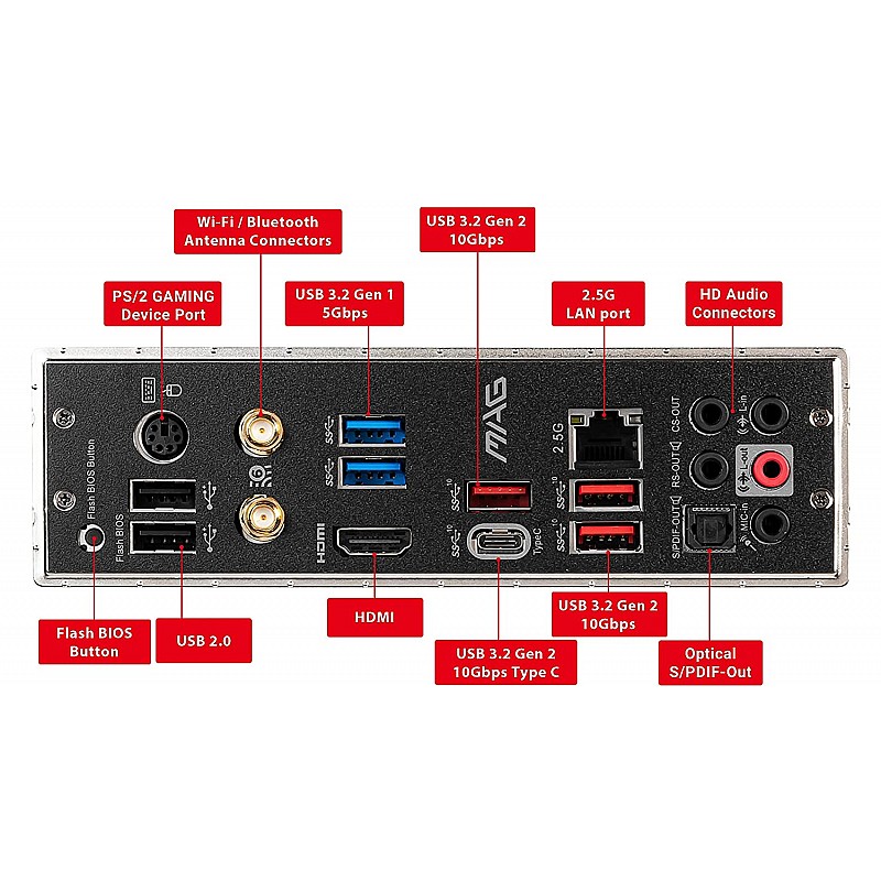 MSI MAG X570 Tomahawk WiFi AMD ATX Gaming Mothearboard with 4 RAM Slots