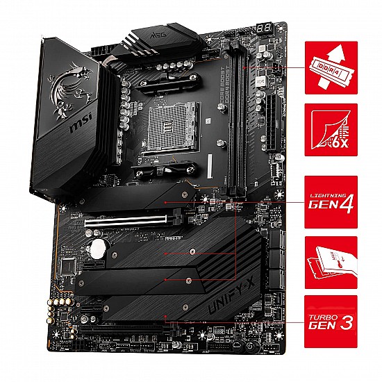 MSI MEG B550 Unify-X AMD Socket AM4 ATX Gaming Motherboard