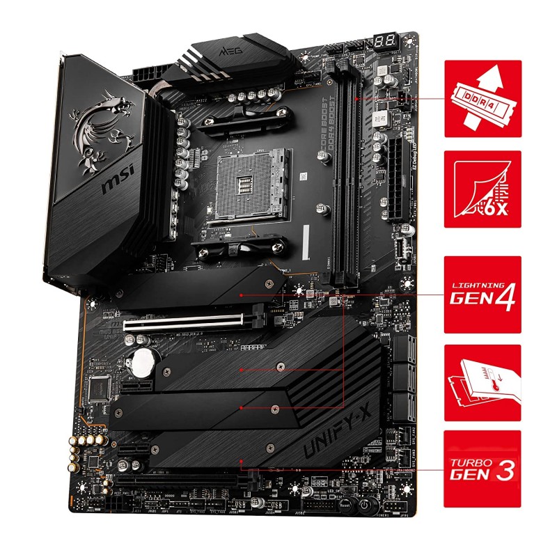 MSI MEG B550 Unify-X AMD Socket AM4 ATX Gaming Motherboard