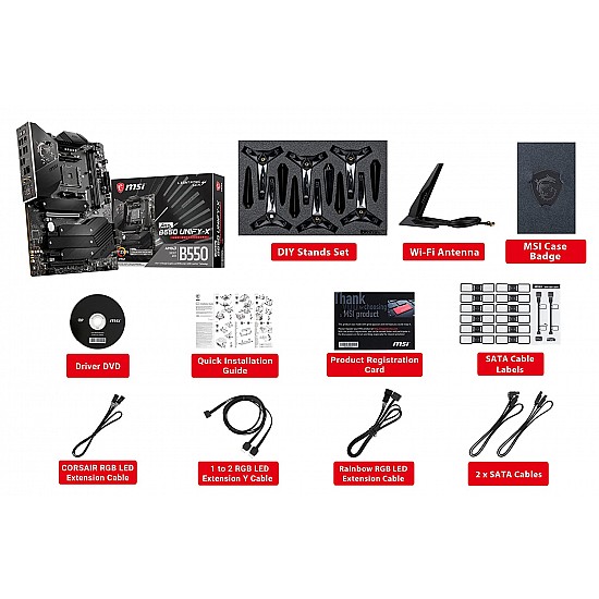 MSI MEG B550 Unify-X AMD Socket AM4 ATX Gaming Motherboard