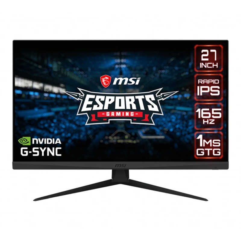 MSI Optix G273QF Esports Gaming IPS Monitor - 27 inch, 16:9 WQHD (2560x1440), Rapid IPS, 165Hz, 1ms Mounting, Display Black