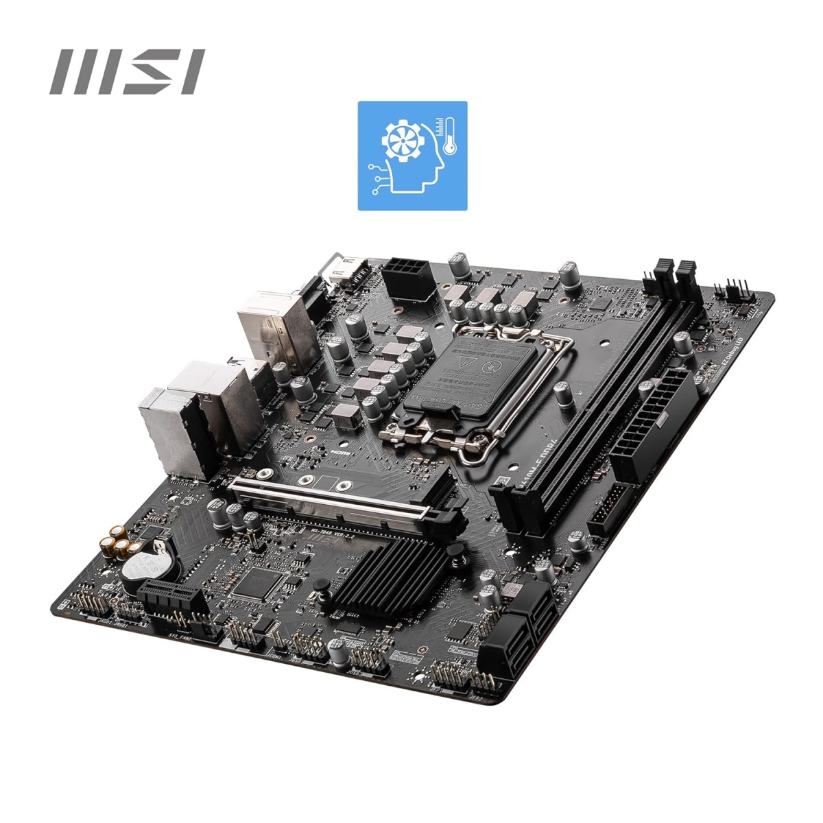 MSI PRO H610M-E DDR4 Motherboard, Micro-ATX - Supports 14th/13th/12th Gen Intel Core Processors, LGA 1700-2 x DIMMs (3200MHz), 1x PCIe 4.0 x16 Slot, 1 x M.2 Gen3, USB 3.2 Gen1, 1G LAN, HDMI 1.4 & VGA