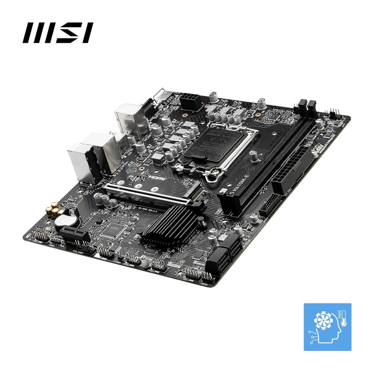 MSI PRO H610M-E Motherboard, Micro-ATX - Supports 14th/13th/12th Gen Intel Core Processors, LGA 1700 - DDR5 Memory Boost 5600MHz/MAX, PCIe 4.0 x16 Slot, M.2 Gen3 Slot