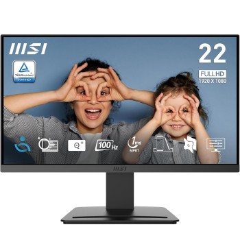 MSI PRO MP223 E2 21.45-Inch Full HD Office Monitor - 1920 x 1080 Resolution, 100Hz, Eye-Friendly Screen, Tilt-Adjustable - HDMI™ 1.4b, DisplayPort 1.2a MSI PRO MP223 E2 21.45-Inch Full HD Office Monitor - 1920 x 1080 Resolution, 100Hz, Eye-Friendly Screen, Tilt-Adjustable - HDMI™ 1.4b, DisplayPort 1.2a