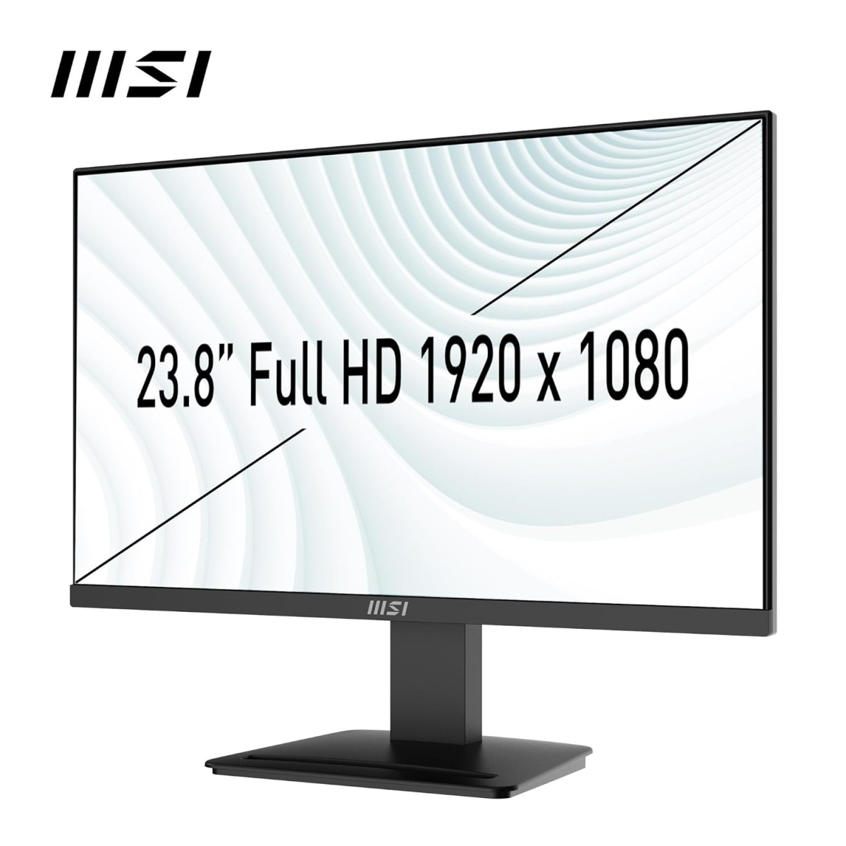 MSI PRO MP2412, 23.8-inch, Wide View Panel, FHD 1920x1080, 100Hz, Black, Eye-Friendly Screen, VESA Mountable, Display Kit Support, Tilt Adjustable, HDMI 1.4b, DP 1.2a Monitor MSI PRO MP2412, 23.8-inch, Wide View Panel, FHD 1920x1080, 100Hz, Black, Eye-Friendly Screen, VESA Mountable, Display Kit Support, Tilt Adjustable, HDMI 1.4b, DP 1.2a Monitor