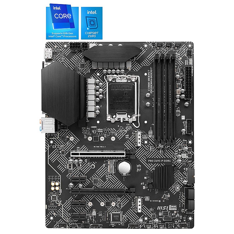 MSI PRO Z690-A DDR4 Gaming Motherboard ATX 12th Gen Intel Core, LGA 1700 Socket DDR4 Black