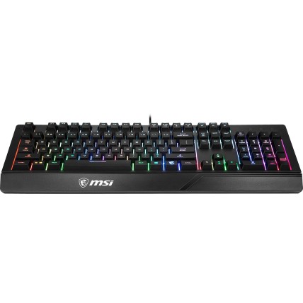 MSI Vigor GK20 US Backlit RGB Wired Dedicated Hotkeys Anti-Ghosting Water Resistant Gaming Keyboard Black MSI Vigor GK20 US Backlit RGB Wired Dedicated Hotkeys Anti-Ghosting Water Resistant Gaming Keyboard Black
