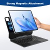 Magic Keyboard Case for iPad Air 13 Inch (M2 2024/ M3 2025) and iPad Pro 12.9 inch (3/4/5/6th Gen), Magnetic Stand Bluetooth iPad Keyboard with Precision Trackpad, Auto Sleep/Wake, Backlit Keys (Black)