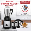 Maharaja Whiteline Joy Elite 750W Mixer Grinder with 4 Jars, Black
