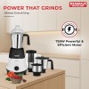 Maharaja Whiteline Odacio Elite Mixer Grinder With 4 Jars | 750 Watt | 20,000 RMP Motor | Stainless Steel Blade | 2 Years Warranty | Black & White