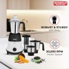 Maharaja Whiteline Odacio Elite Mixer Grinder With 4 Jars | 750 Watt | 20,000 RMP Motor | Stainless Steel Blade | 2 Years Warranty | Black & White