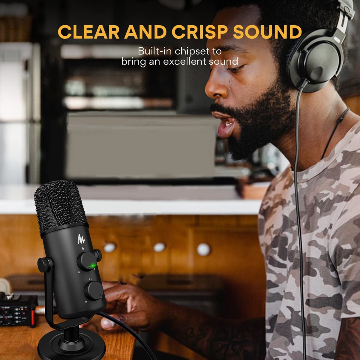 Maono AU-903 Portable USB Microphone (Black)