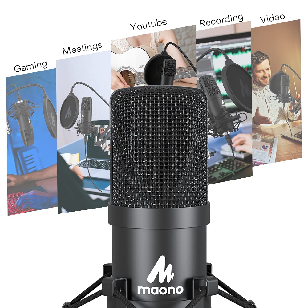 Maono AU-A04 Condenser Microphone Kit (Black)