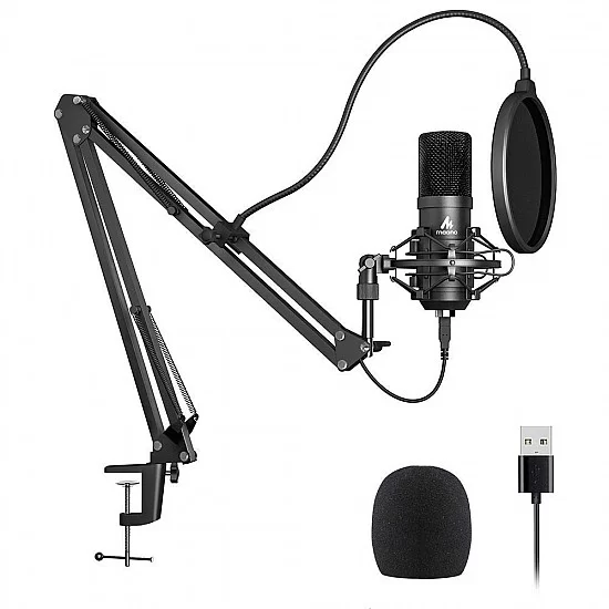 Maono AU-A04 Condenser Microphone Kit (Black) | This condenser microphone d