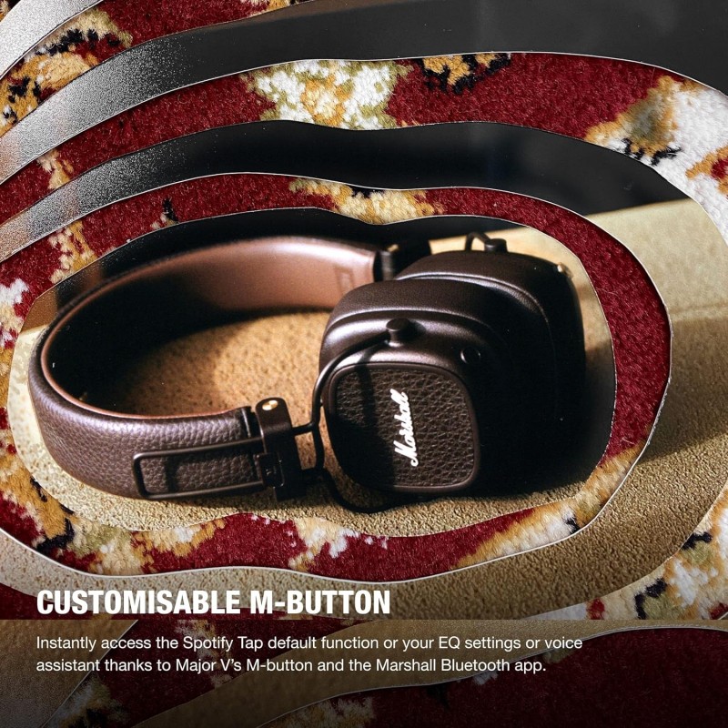 Marshall Major V Wireless On Ear Headphones, Black Marshall Major V Wireless On Ear Headphones, Black