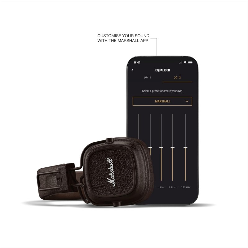Marshall Major V Wireless On Ear Headphones, Black Marshall Major V Wireless On Ear Headphones, Black