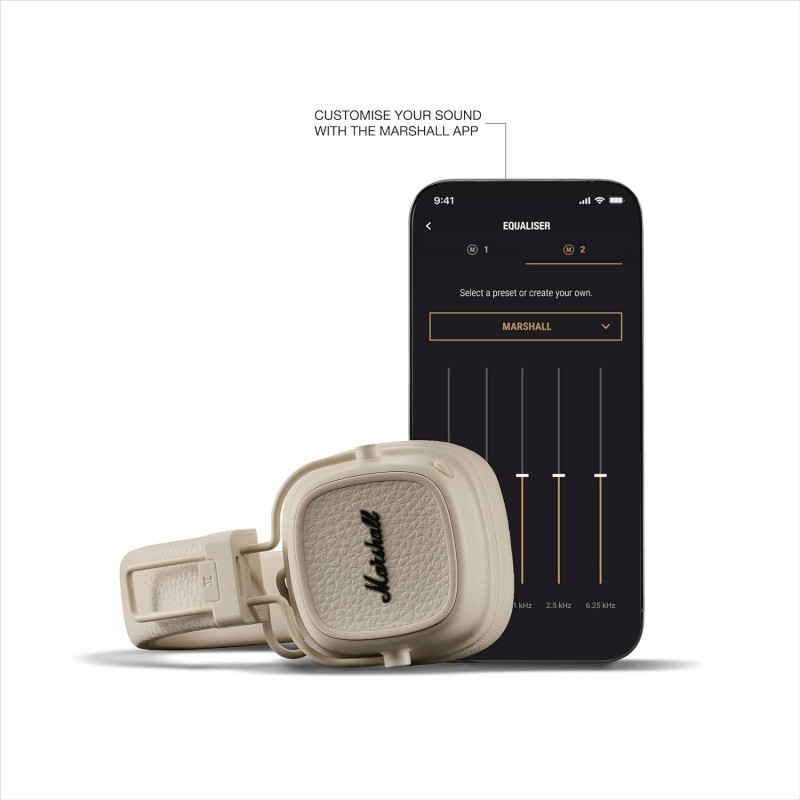 Marshall Major V Wireless On Ear Headphones, Black Marshall Major V Wireless On Ear Headphones, Black