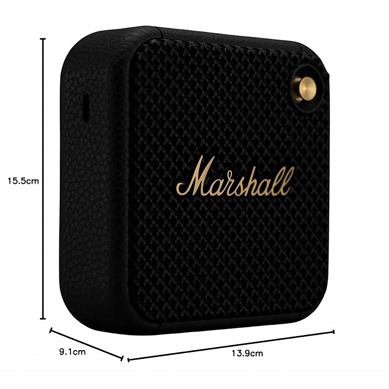 Marshall Willen Portable Bluetooth Speaker with 15+ Hours of Portable Playtime, Dust & Waterproof (IP67) 