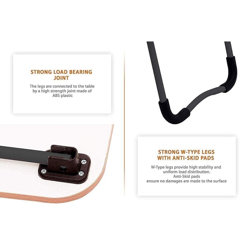 Mashur Fab Multi-Purpose Laptop Table/Study Table/Bed Table/Foldable and Portable Wooden/Writing Desk, (DC1)