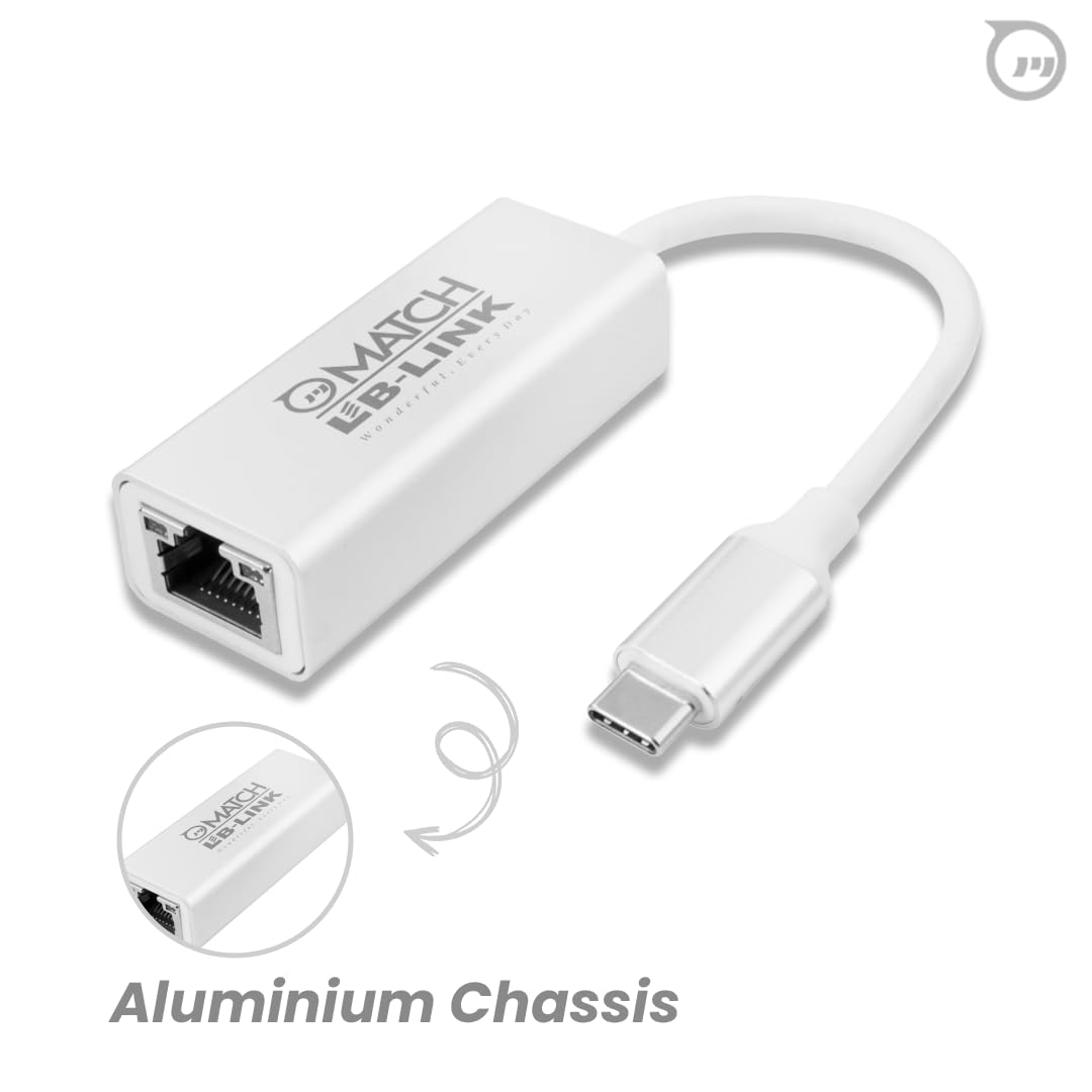 Match LB-Link 3.0 to RJ45 Gigabit LAN Network Adapter | Plug and Play|10/100/1000 Mbps Speed| Supports Windows 11/10/8/8.1/7/Mac OS