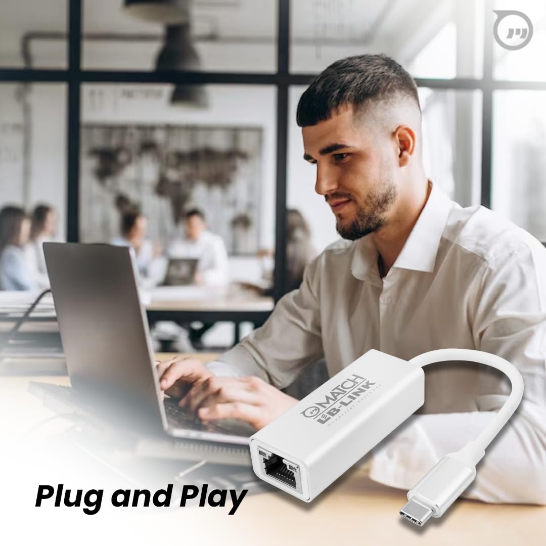 Match LB-Link 3.0 to RJ45 Gigabit LAN Network Adapter | Plug and Play|10/100/1000 Mbps Speed| Supports Windows 11/10/8/8.1/7/Mac OS