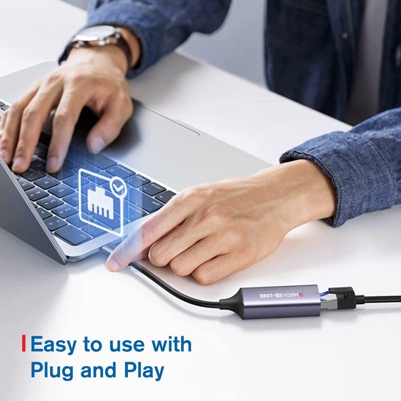 Match LB-Link 3.0 to RJ45 Gigabit LAN Network Adapter | Plug and Play|10/100/1000 Mbps Speed| Supports Windows 11/10/8/8.1/7/Mac OS Match LB-Link 3.0 to RJ45 Gigabit LAN Network Adapter | Plug and Play|10/100/1000 Mbps Speed| Supports Windows 11/10/8/8.1/7/Mac OS
