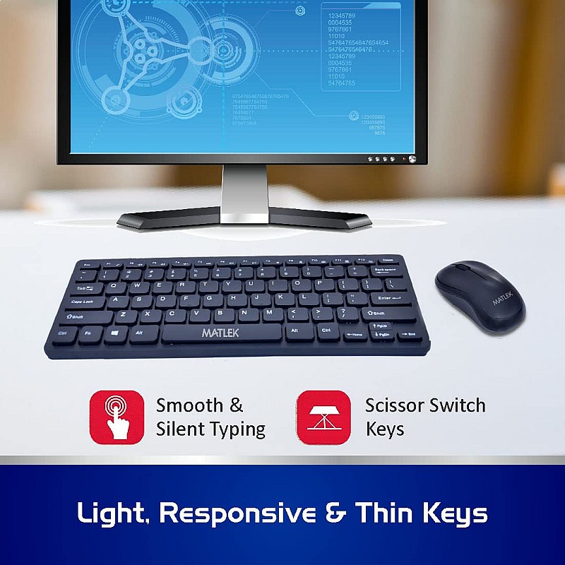 Matlek 2.4g small wireless keyboard - ergonomic and comfortable keyboard