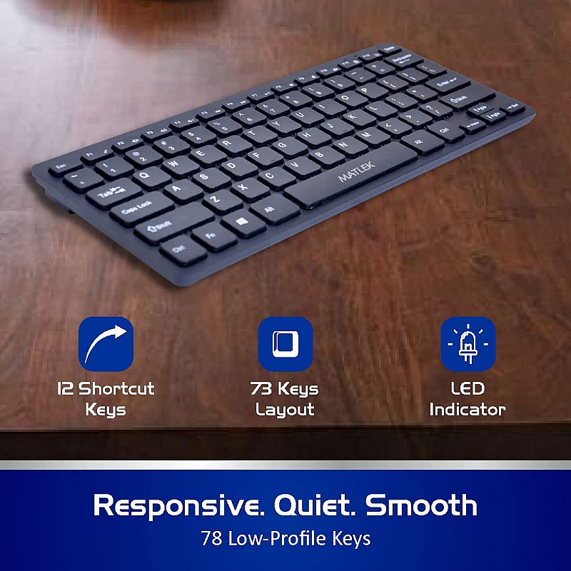 Matlek 2.4g small wireless keyboard - ergonomic and comfortable keyboard