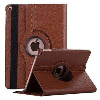 Mcart Faux Leather 360 Degree Rotating Stand Case Cover for New iPad 9.7 inch 2018/2017 5th 6th Generation Model A1822 A1823 A1893 A1954 & ipad Air 2013 A1474 A1475 A1476 A1566 A1567 - Brown