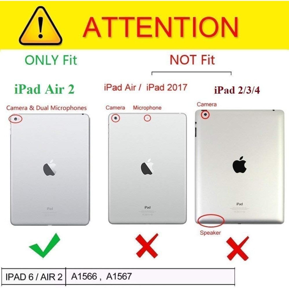 Mcart Rotate Flip Cover Air 2 Case Compatible for iPad Air 2/iPad A1566/A1567 (iPad Air 2 (2014 Launch) - Brown