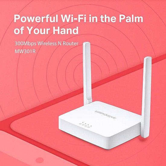 Mercusys N300 Wireless WiFi Router MW302R | Two 5dBi Antennas | 300Mbps Wi-Fi Speed