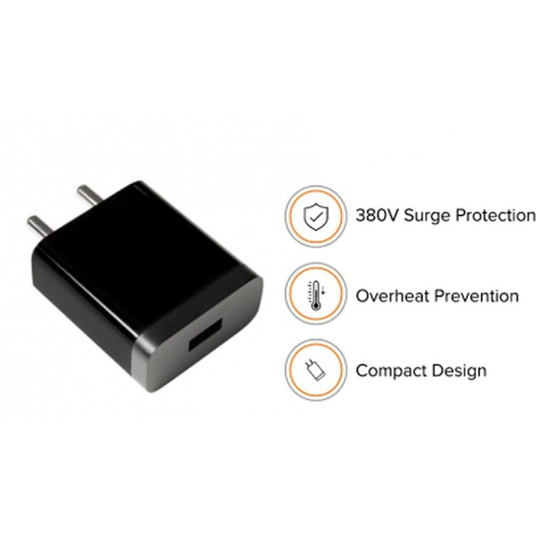 Mi 18 W Quick Charge 2 A Wall Charger for Mobile with Detachable Cable (Black, Cable Included) Mi 18 W Quick Charge 2 A Wall Charger for Mobile with Detachable Cable (Black, Cable Included)