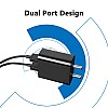 Mi 18W Dual Port Charger (Mi/Xiaomi/Redmi Charger, Fast Data Transfer, Qualcomm Quick Charge 3.0, BIS Certified, Strong and Compact Design, 5V-3A/9V-2A/12W-1.5A, Double Port Output)