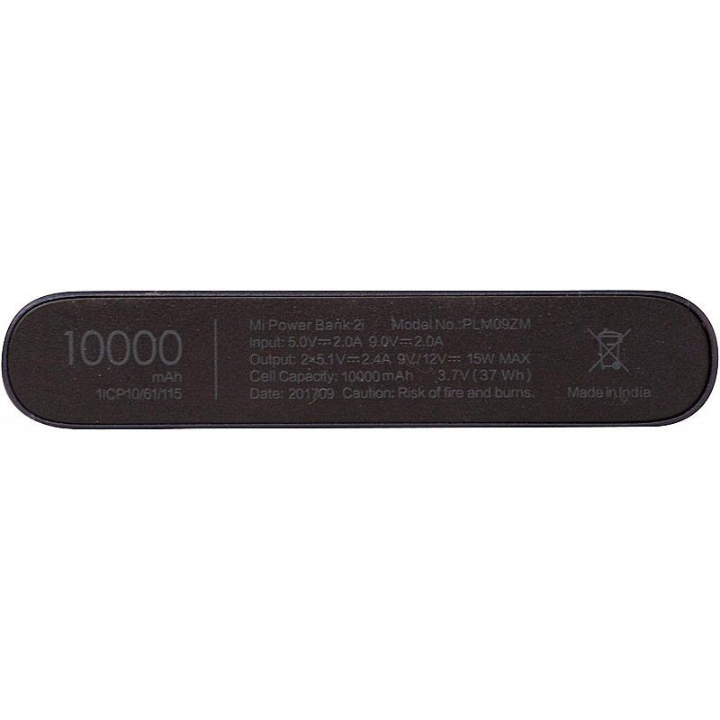 Mi 2i PLM09ZM 10000mAH Powerbank (Black) Refurbished 