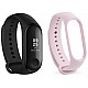 Mi Band 3 (Black) + Additional Strap (Pink)-