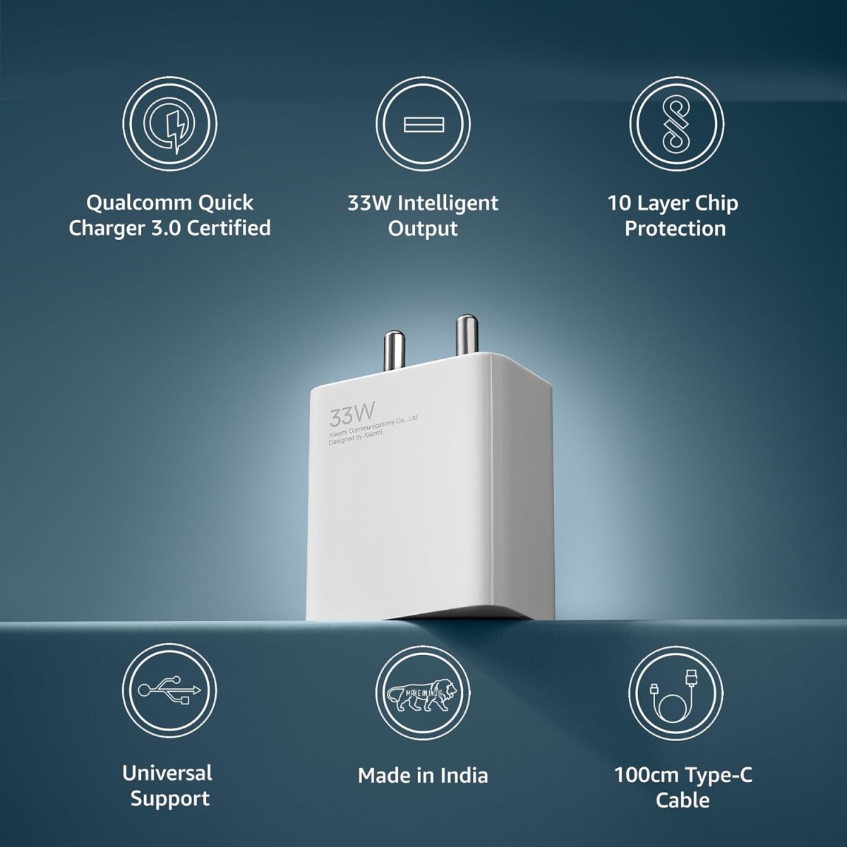 Mi Xiaomi 2A Fast Charger USB-A Power Adapter - Phone Wall Charger Compatible with Android, Samsung Galaxy, Xiaomi Redmi, Headphones