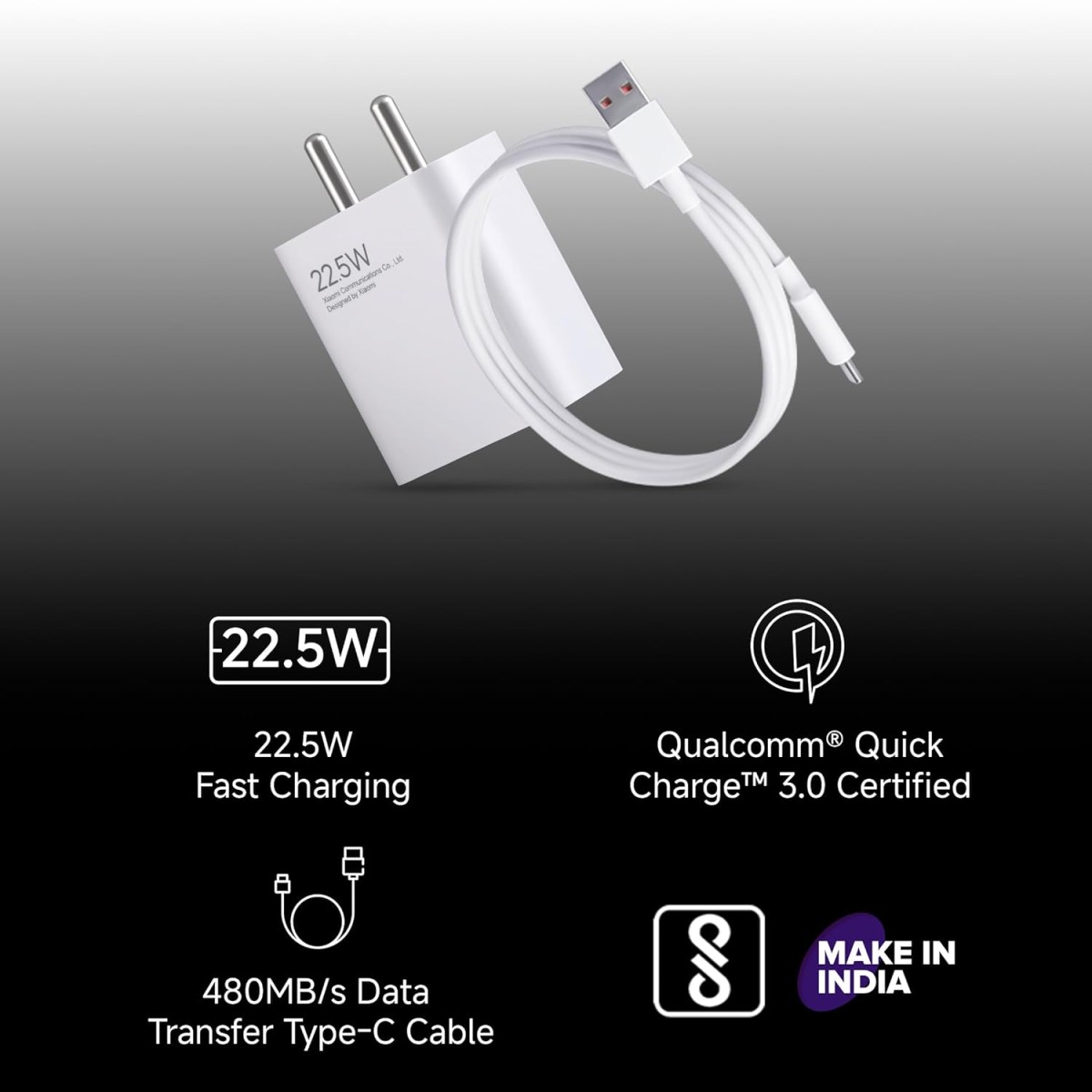 Mi Xiaomi 2A Fast Charger USB-A Power Adapter - Phone Wall Charger Compatible with Android, Samsung Galaxy, Xiaomi Redmi, Headphones