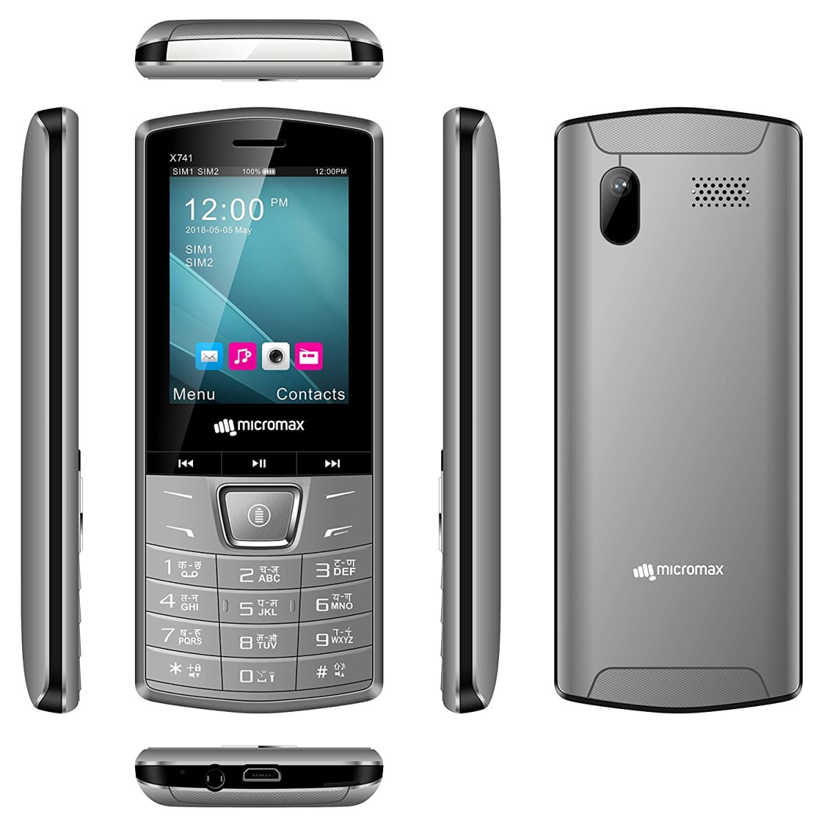 Micromax X741 (Grey Ultra Bright LED Light, 1750mAh)